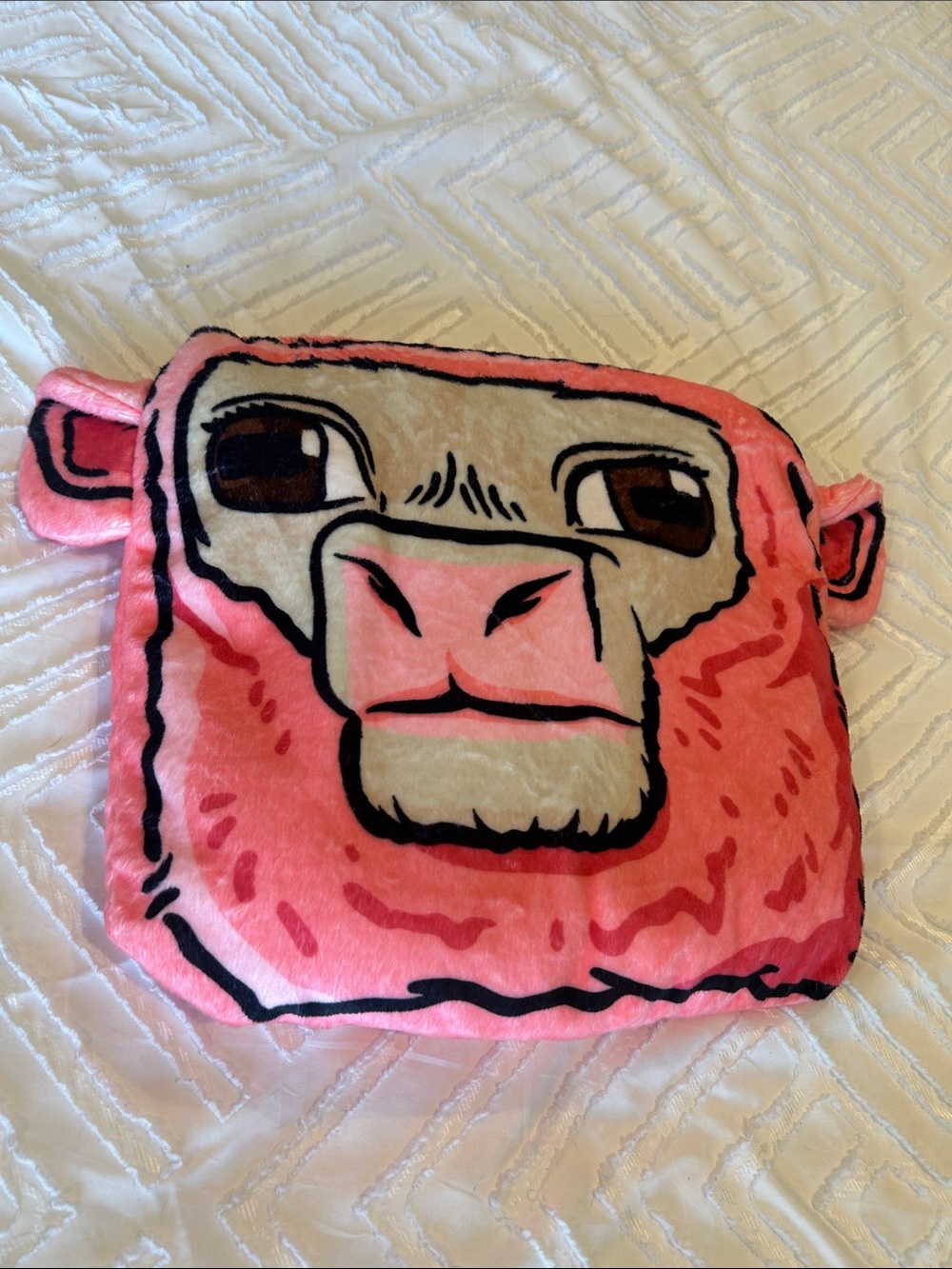 2-in-1 A Minecraft Movie Themed Pink Sheep Pillow Pouch Blanket